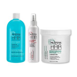 Nutress Hair Care Bundle (Total Count of 3) - One-Step Protein Treatment for Damaged Hair